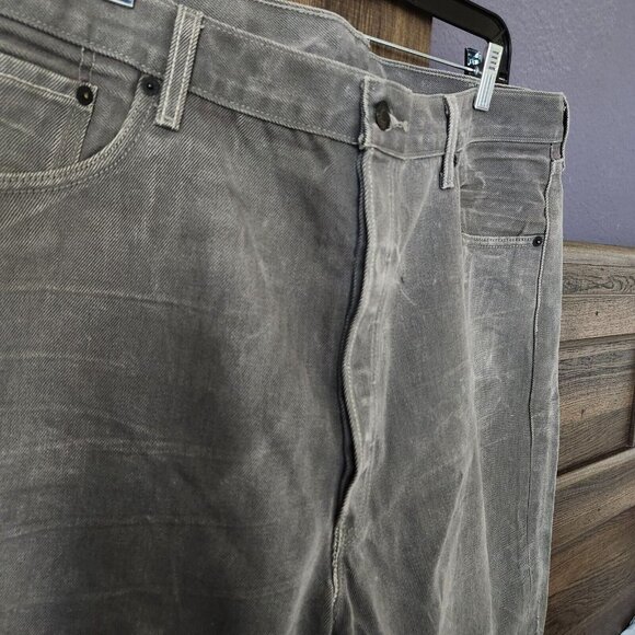 Levis 501 Shorts Mens 42 Cut Off Jean Denim Cotton Button‎ Fly Gray Distressed - Picture 2 of 16